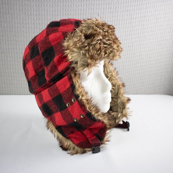 KB Ethos Red Flannel Trapper Hat - Picture 3 of 6